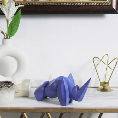 Abstract Art Rhino Figurine theartarium