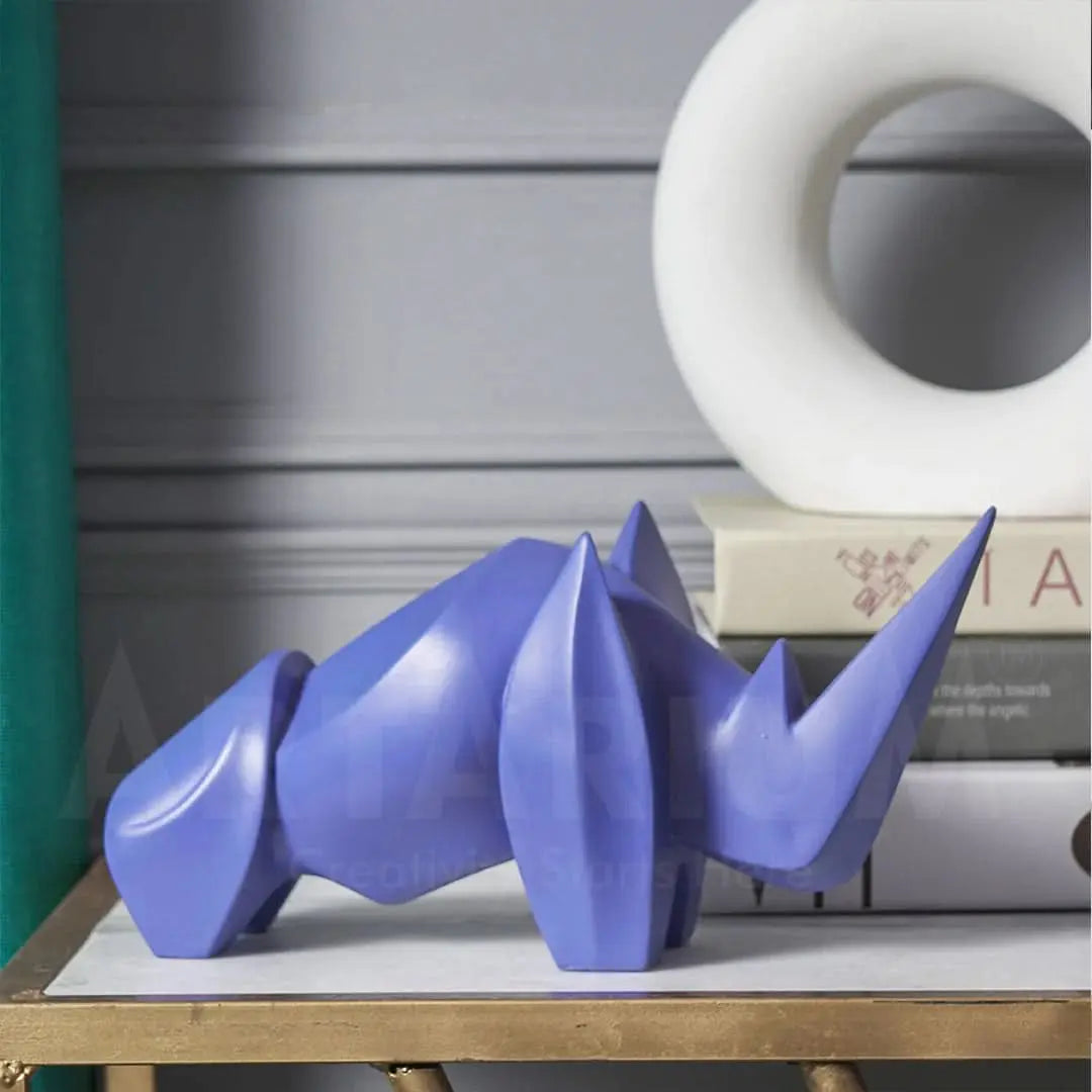 Abstract Art Rhino Figurine theartarium