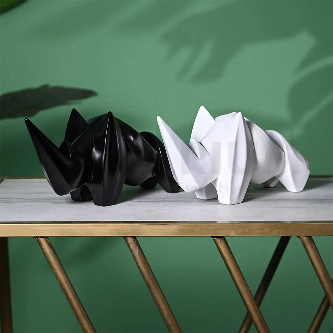 Abstract Art Rhino Figurine theartarium