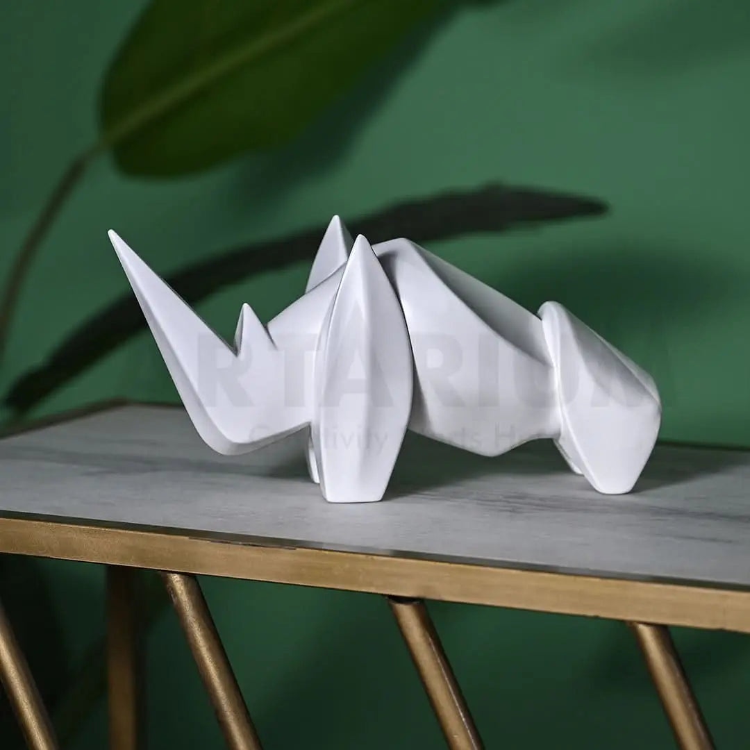 Abstract Art Rhino Figurine theartarium