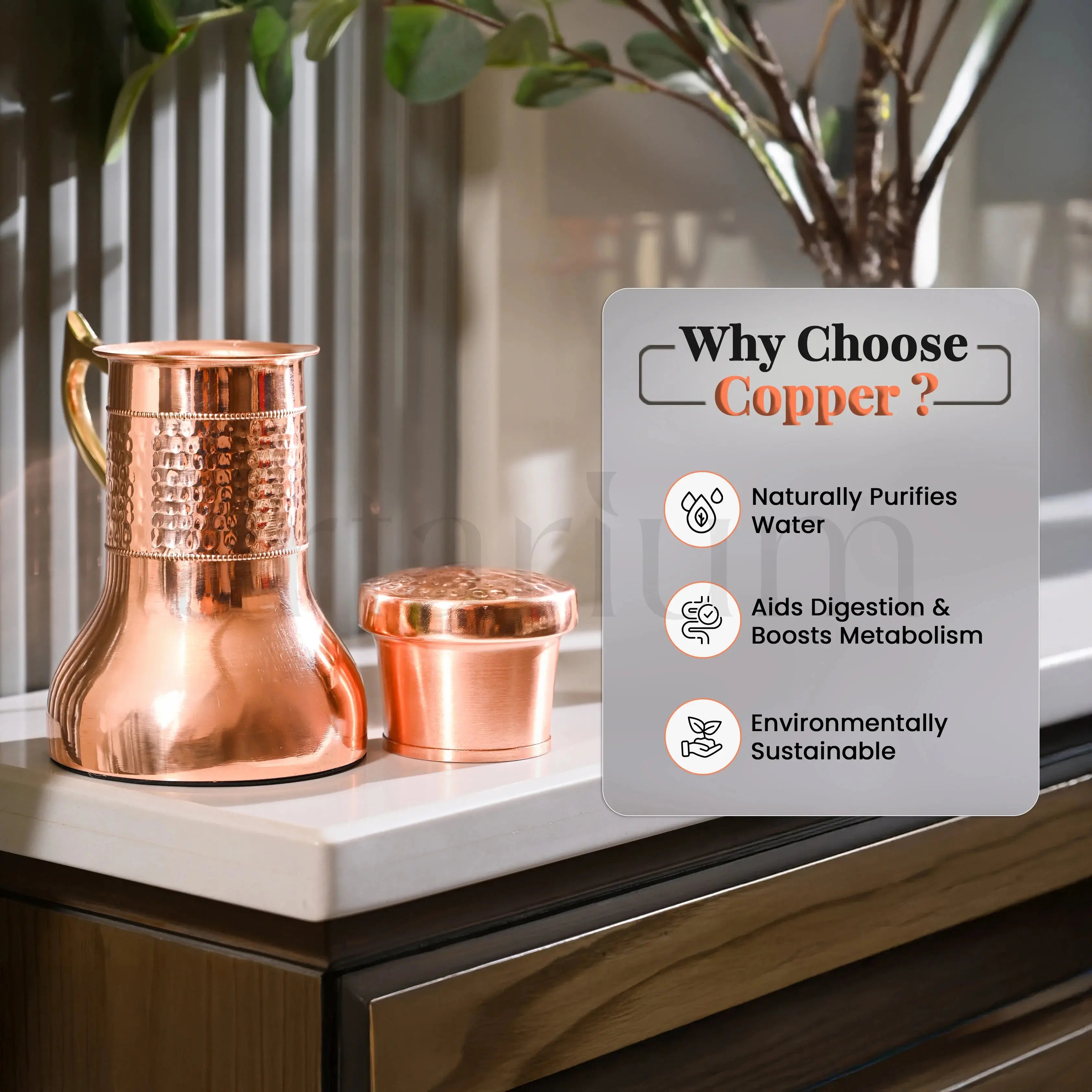 Copper Jar with Handle theartarium